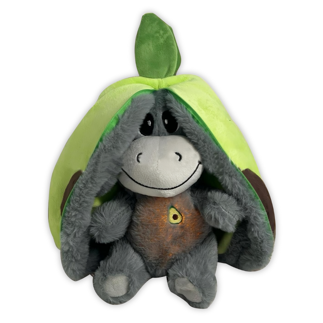 Peluche de burro que respira